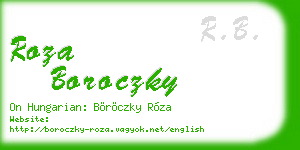 roza boroczky business card