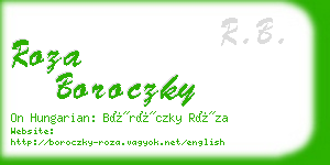 roza boroczky business card